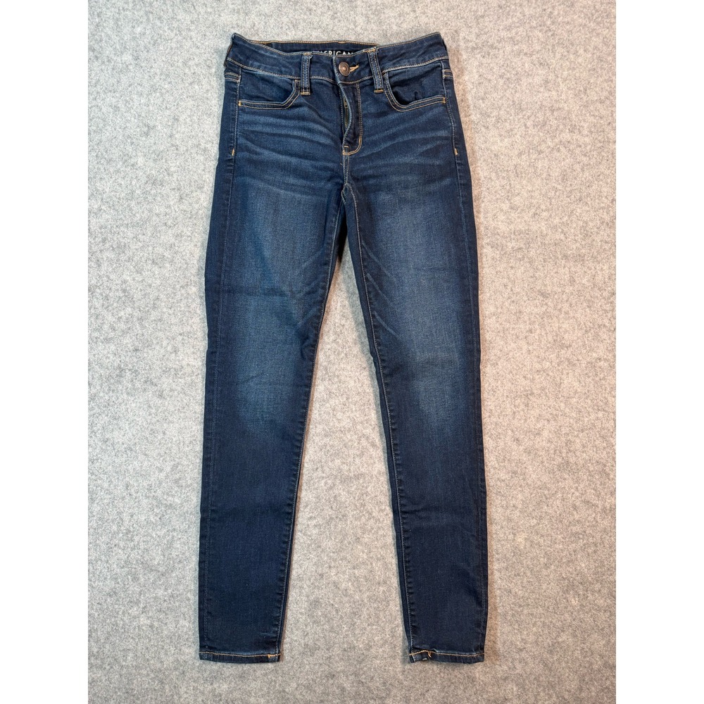 American Eagle Next‎ Level Stretch Skinny Jeans Womens 4 Regular Dark Wash Denim